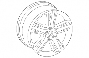 Roată de 18 inch pentru Audi A3 8V 15-16, cu 5 spițe