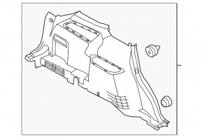 Обшивка арки левая Ford Explorer 11-15 черн
