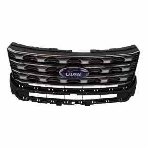 Решетка радиатора grill Ford Explorer 16-17 рест серая
