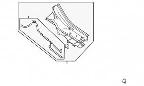Grilă ștergătoare parbriz dreapta din plastic pentru Mazda CX-5 2017-2018