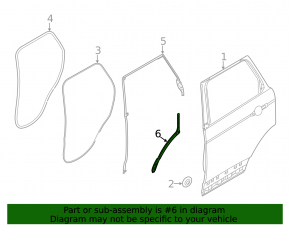 Garnitură arc aripă portieră spate dreapta Land Rover Range Rover 13-21
