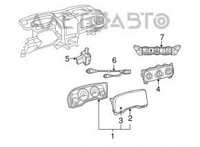 Щиток приборов Jeep Compass 11-13 86K, слом креп, царапины