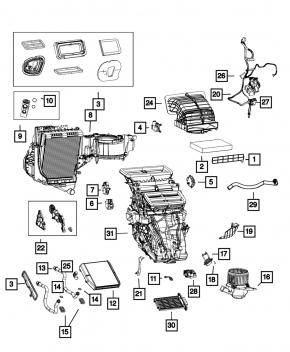 Клапан печки кондиционера Fiat 500L 14-18