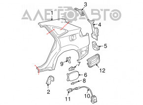 Датчик закрытия лючка бензобака Lexus RX300 RX330 RX350 RX400H 04-09