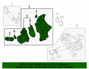 Помпа водяная BMW X7 G07 19-22 3.0T