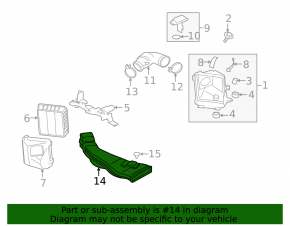 Воздухоприемник Mitsubishi Outlander 14-20 3.0
