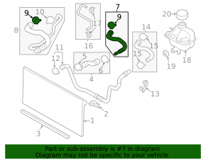 Țeavă de răcire superioară Mini Cooper Countryman R60 11-16 1.6 MKPP, de la termostat