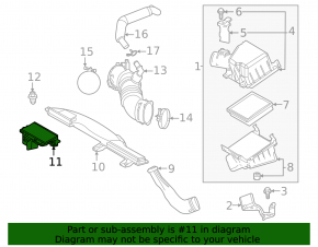Воздухоприемник первый Toyota Prius 23-26 2.0