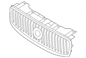 Решетка радиатора grill Volvo XC60 22-26 черный глянец