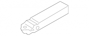 Dinte de jos al amplificatorului de bara de protectie din fata dreapta Mini Cooper F56 3d 14-19, nou, original