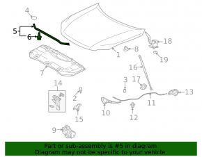Garnitură capot Lexus RX350 RX450h 10-15