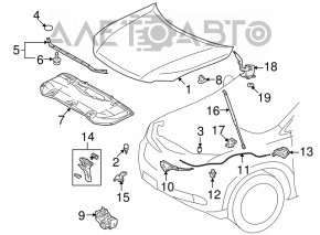 Garnitură capot Lexus RX350 RX450h 10-15
