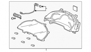 Tabloul de bord al modelului Honda Clarity 18-21 SUA