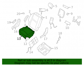 Задний ряд сидений 2 ряд правое Nissan Pathfinder 13-16 велюр черный, под химчистку