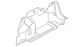 Обшивка арки левая Ford Fiesta 11-19 4d черная