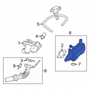 Охладитель клапана ЕГР Ford Escape MK4 20-26 hybrid