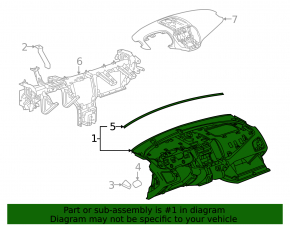 Торпедо передняя панель без AIRBAG GMC Terrain 10-17 черн