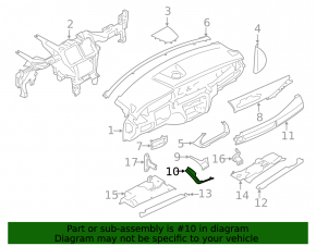 Молдинг передней панели левый BMW X5 F15 14-18 хром