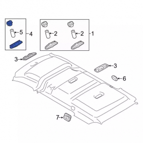 Плафон освещения передний Ford Transit Connect MK2 13-23