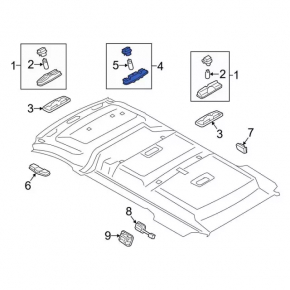 Плафон освещения передний Ford Transit Connect MK2 13-23