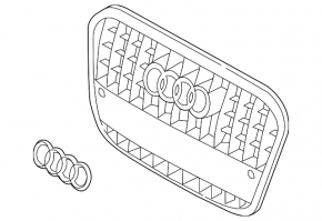 Grila radiatorului asamblată Audi Q3 8U 15 fără senzori de parcare