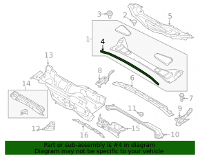 Garnitura grilei stergatoarelor Ford Focus mk3 11-18