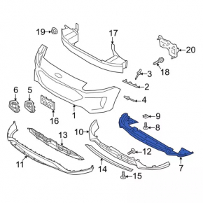 Buza bara fata Ford Escape MK4 20- structura, rupturi, zgarieturi