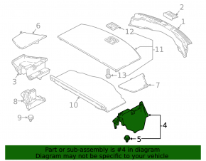 Карман багажника левый Mazda CX-9 16-23