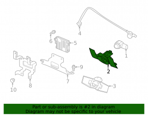 Suport senzor parcare bară spate Infiniti QX50 19-21, interior stânga, bronz