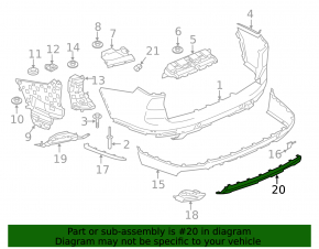 Накладка губы заднего бампера BMW X7 G07 19-22 под фаркоп
