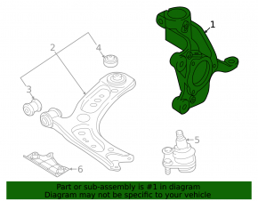 Цапфа передняя левая Audi A3 22-26