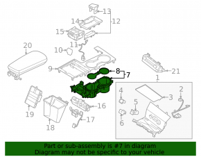 Панель подстаканников Kia K5 21-24