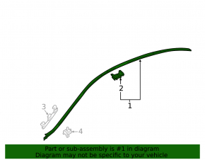 Накладка крыши правая Mercedes C-class W205 15-21