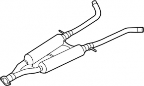 Выпускная трасса средняя часть Infiniti G25 G35 G37 4d 07-15 2wd