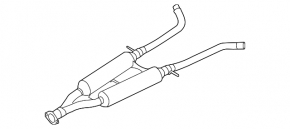 Выпускная трасса средняя часть Infiniti G25 G35 G37 4d 07-15 2wd