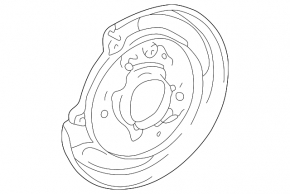 Capac disc de frână spate stânga pentru Lexus LX 98-07