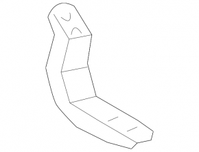 Кронштейн порога подножки передний левый Toyota FJ Cruiser 07-14 центральный