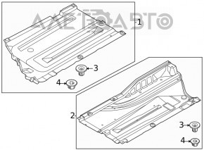 Защита днища задняя правая Hyundai Sonata 20-22