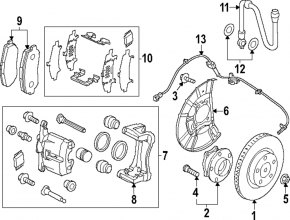 Disc de frână față stânga Mazda CX-90 24-26 348/32mm