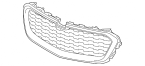Решетка радиатора grill центральная Chevrolet Malibu 14-15 рест