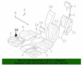 Заглушка Isofix заднего сиденья 2-го ряда BMW X7 G07 19-26 черная