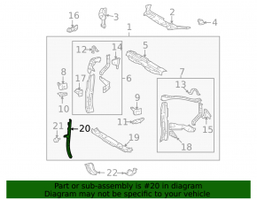 Планка замка капота Toyota Highlander 08-10