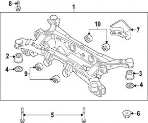 Subcadru spate Hyundai Santa Fe 24-26 AWD