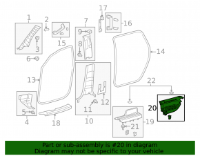 Накладка порога задняя правая задняя Toyota Sequoia 08-16 черн