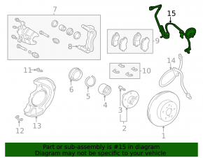 Датчик ABS передний левый Lexus RX300 RX330 RX350 RX400h 04-09