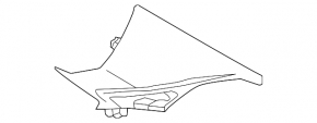 Ornament stâlp spate, stânga sus, Audi A3 22-26, gri