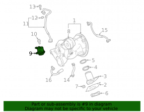 Перепускной клапан bypass правый Audi Q5 18-25 2.0, 3.0