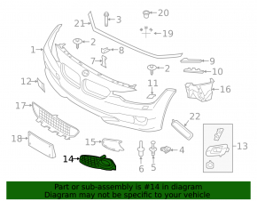 Решетка переднего бампера левая BMW 4 F32/33/36 14-20 M Pack