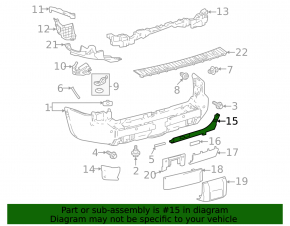 Накладка заднего бампера правая Toyota Land Cruiser 24-26