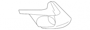 Решетка бампера правая Subaru Impreza 24-26 под птф, черная, 5d